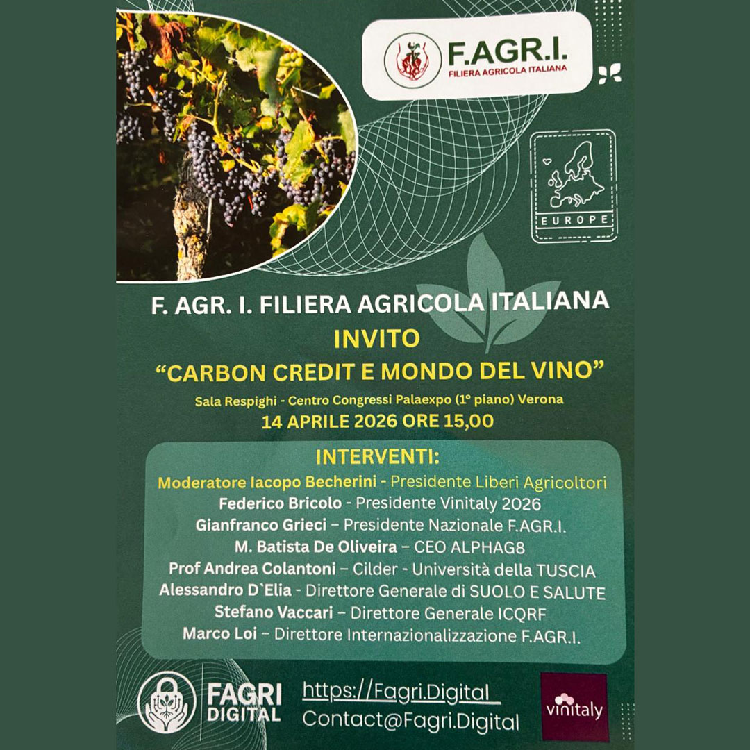 CARBON CREDIT E IL MONDO DEL VINO: PRESENTATO AL VINITALY IL PROGETTO F.AGR.I.
