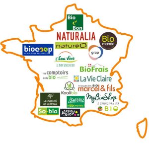 Infografica con dati e statistiche del settore biologico francese pubblicati da Agence Bio