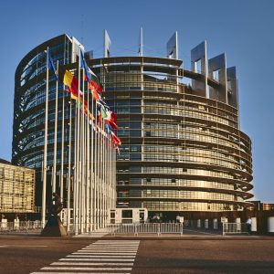 Aula del Parlamento europeo durante la discussione sulla revisione del regolamento UE sull’agricoltura biologica